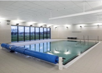 wide image empty pool interior